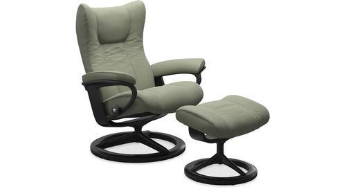 Stressless® Wing Large Leather Recliner - Signature Base 
